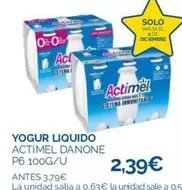 Oferta de Danone - Yogur Liquido Actimel por 2,39€ en La Despensa Express