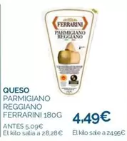 Oferta de Ferrarini - Queso Parmigiano Reggiano por 4,49€ en La Despensa Express