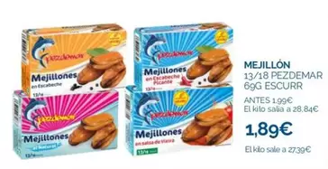 Oferta de Mejillones por 1,89€ en La Despensa Express