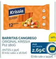 Oferta de Krissia - Barritas Cangrego por 2,69€ en La Despensa Express