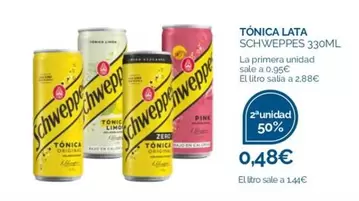 Oferta de Schweppes - Tónica Lata por 0,48€ en La Despensa Express