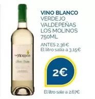 Oferta de Los Molinos - Vino Blanco Verdejo Valdepenas por 2€ en La Despensa Express