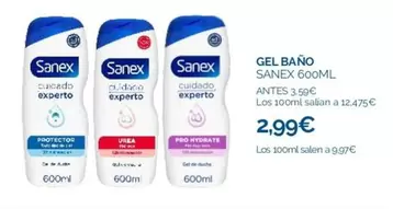 Oferta de Sanex - Gel Bano por 2,99€ en La Despensa Express