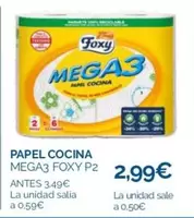 Oferta de Foxy - Papel Cocina por 2,99€ en La Despensa Express