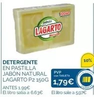 Oferta de Lagarto - Detergente En Pastilla Jabon Natural por 1,79€ en La Despensa Express