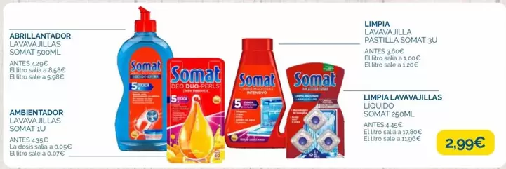 Oferta de Somat - Limpia Lavavajillas Limpia Todo Lavavajillas por 2,99€ en La Despensa Express