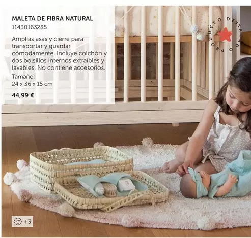 Oferta de Maleta De Fibra Natural por 44,99€ en EurekaKids