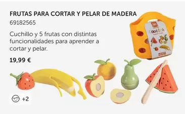 Oferta de Frutas Para Cortar Y Pelar De Madera por 19,99€ en EurekaKids