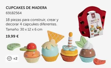 Oferta de Cupcakes De Madera por 19,99€ en EurekaKids