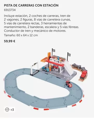 Oferta de Banderas - PISTA DE CARRERAS CON ESTACION por 59,99€ en EurekaKids