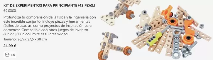 Oferta de Kit De Experimentos Para Principiante por 24,99€ en EurekaKids