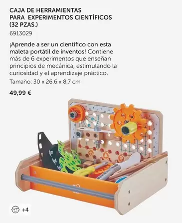 Oferta de Caja De Herramientas Para Experimentos Científicos por 49,99€ en EurekaKids