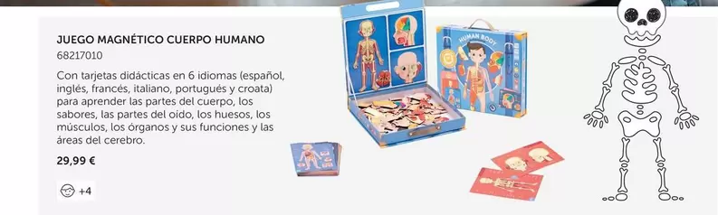 Oferta de Juego Magnético Cuerro Humano por 29,99€ en EurekaKids