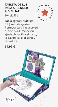 Oferta de Tableta De Luz Para Aprender A Dibujar por 59,99€ en EurekaKids