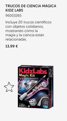 Oferta de Magic - Trucos De Ciencia Mágica Kids por 13,99€ en EurekaKids