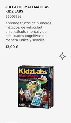 Oferta de Magic - Juego De Matematicas Kidz Labs por 13€ en EurekaKids