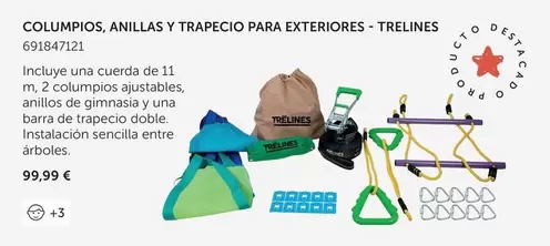 Oferta de Trelines Columpios, Anillas Y Trapecio Para Exteriores por 99,99€ en EurekaKids