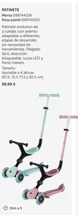 Oferta de Patinete por 99,99€ en EurekaKids