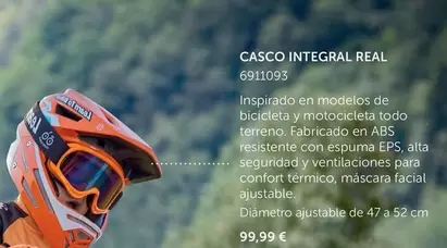 Oferta de Casco Integral Real  por 99,99€ en EurekaKids