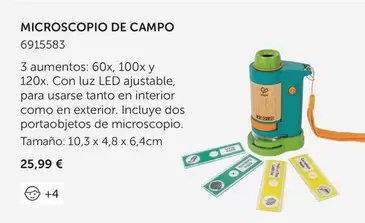 Oferta de Microscopio De Campo por 25,99€ en EurekaKids