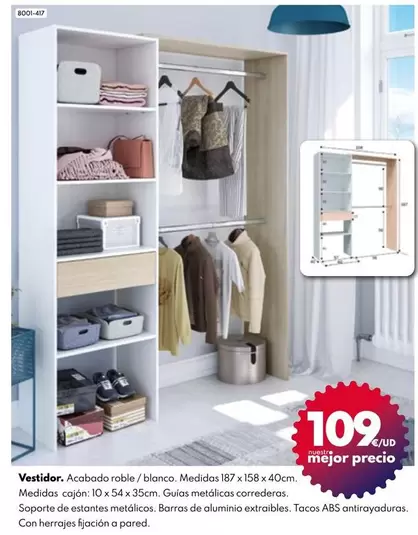 Oferta de Vestidor por 109€ en BricoCentro