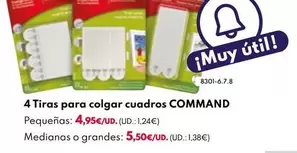 Oferta de Command - 4 Tiras Para Colgar Cuadros  por 4,95€ en BricoCentro