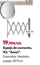 Oferta de Espejo De Aumento, X3, "Assisi" por 19,95€ en BricoCentro