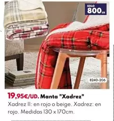 Oferta de Manta "Xadrez"  por 19,95€ en BricoCentro