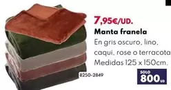 Oferta de Manta Franela por 7,95€ en BricoCentro