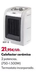 Oferta de Calefactor Cerámico por 21,95€ en BricoCentro