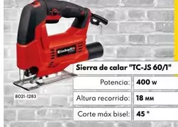 Oferta de Einhell - Sierra De Calar "TC-JS 60/1" por 29,95€ en BricoCentro