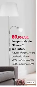 Oferta de Lámpara De Pie "Conesa", Con Lector por 89,95€ en BricoCentro