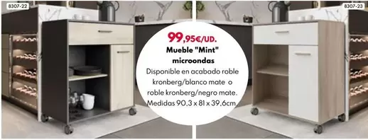 Oferta de Mueble "Mint" Microondas por 99,95€ en BricoCentro