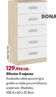 Oferta de Sifonier 5 Cajones por 129,95€ en BricoCentro