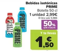 Oferta de Prime - Bebidas isotónicas por 2,99€ en Carrefour Market