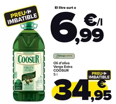 Oferta de Coosur - Aceite De Oliva Virgen Extra por 34,95€ en Carrefour Market