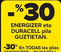 Oferta de Energizer - En Todas Las Pilas en Carrefour Market