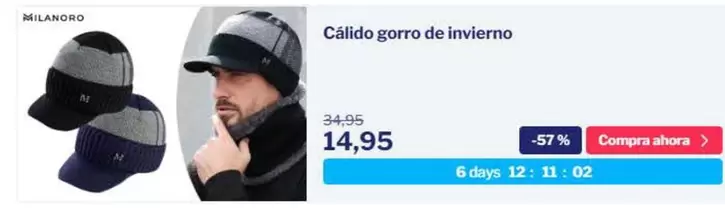 Oferta de Calido Gorro De Invierno por 14,95€ en Outspot