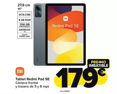 Oferta de Xiaomi - Tablet Redmi Pad Se por 179€ en Carrefour