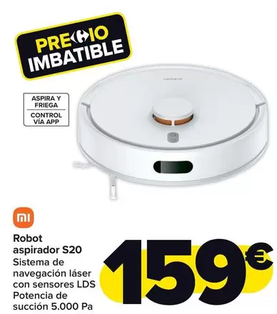 Oferta de Xiaomi - Robot Aspirador S20 por 159€ en Carrefour