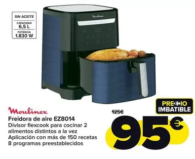 Oferta de Moulinex - Freidora De Aire EZ8014 por 95€ en Carrefour