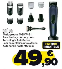 Oferta de Braun - Multigroom MGK7421 por 49,9€ en Carrefour