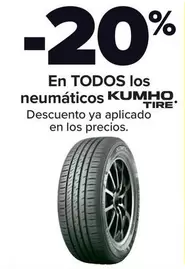 Oferta de Kumho Tire - En Todos Los Neumáticos  en Carrefour