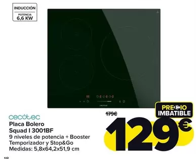 Oferta de Cecotec - Placa Bolero Squad I 3001bf por 129€ en Carrefour