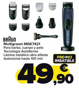 Oferta de Braun - Multigroom MGK7421 por 49,9€ en Carrefour