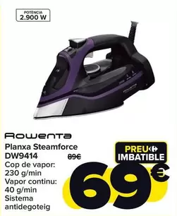 Oferta de Rowenta - Plancha Steamforce DW9414 por 69€ en Carrefour