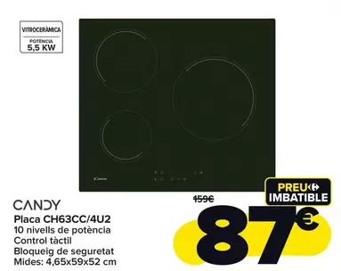 Oferta de Candy - Placa Ch63cc4u2 por 87€ en Carrefour