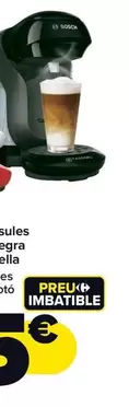 Oferta de Bosch - Cafetera De Cápsulas Style TAS1102 Negra O TAS1103 Roja por 35€ en Carrefour