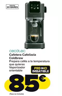 Oferta de Cecotec - Cafetera Cafelizzia Coldbrew por 85€ en Carrefour