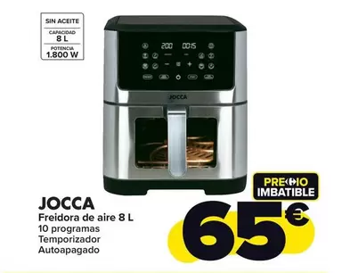 Oferta de Jocca - Freidora De Aire 8 L por 65€ en Carrefour